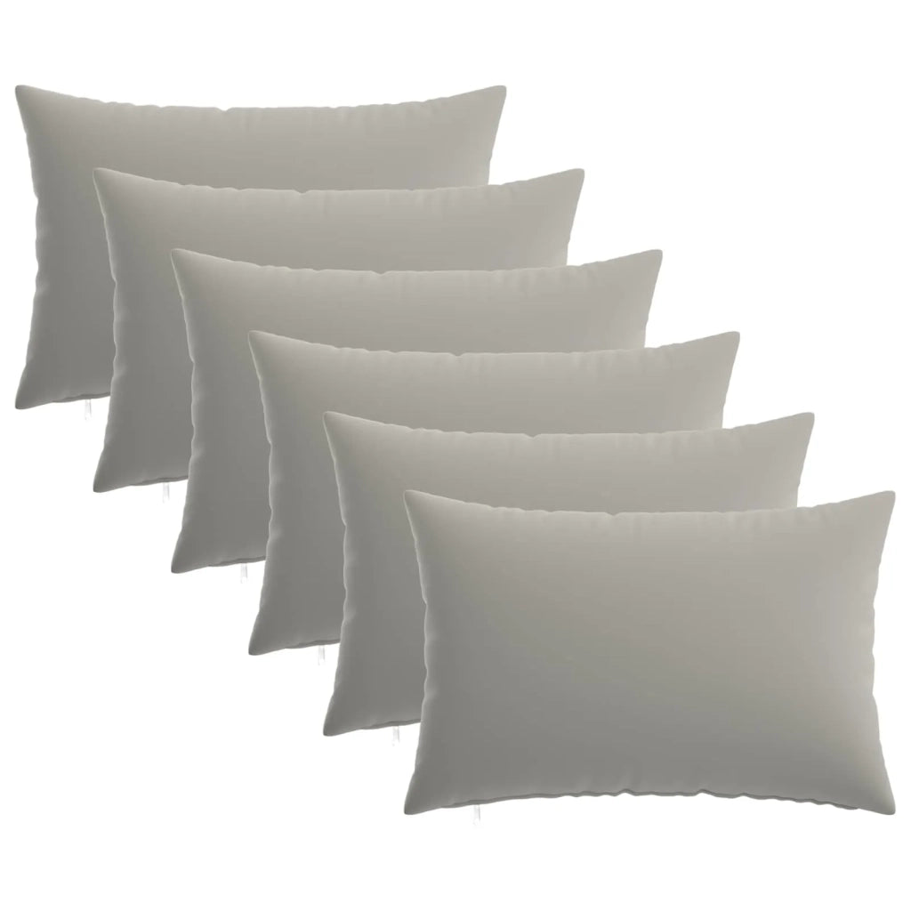 Federa 6 pcs HEERLEN Grigio 30 x 50 cm Poliestere 907834