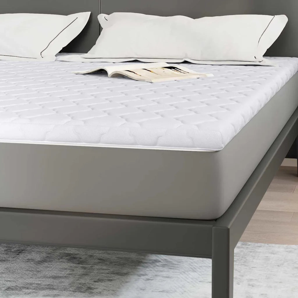 Topper al cocco Bianco 180 x 200 cm Tessuto Jacquard 4106399