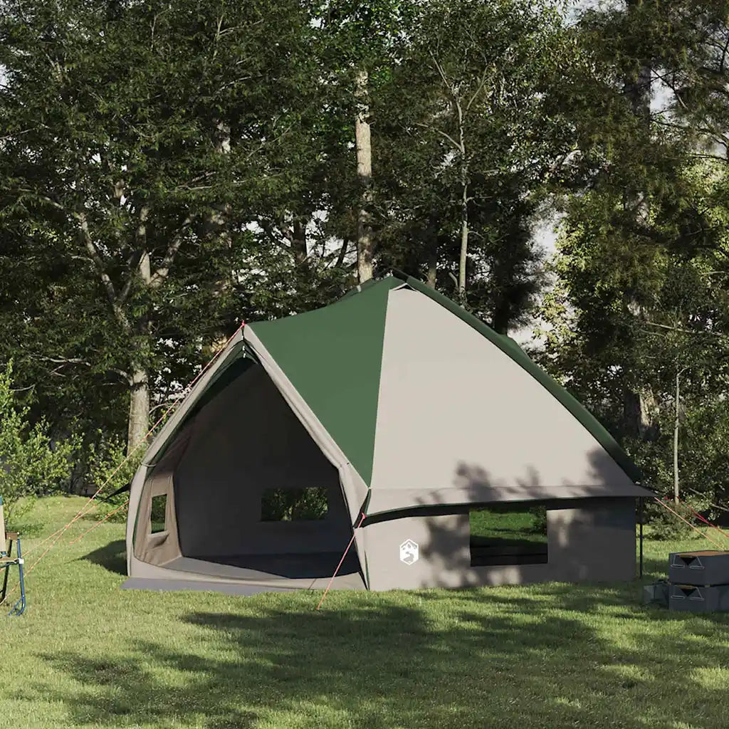 Tenda Teepee per 10 persone Verde e Bianco 567 x 470 x 242 cm