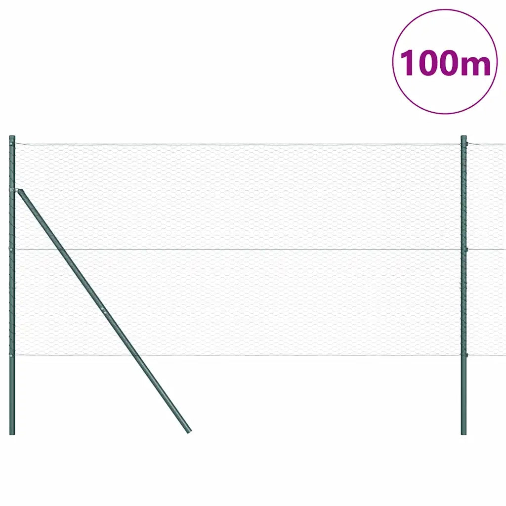 Palo della recinzione Verde 100 x 1 m (maglia da 25 mm)