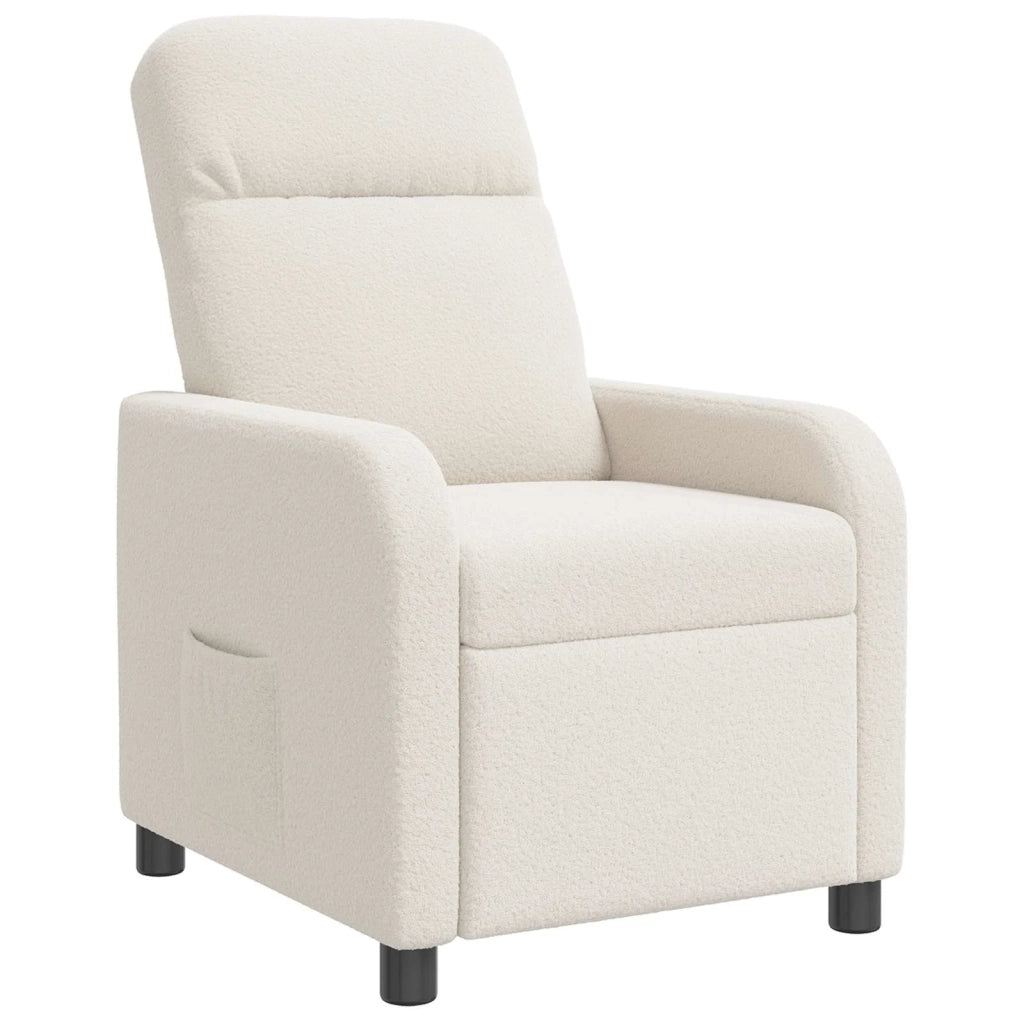 Poltrona reclinabile Crema Bouclé 42034934