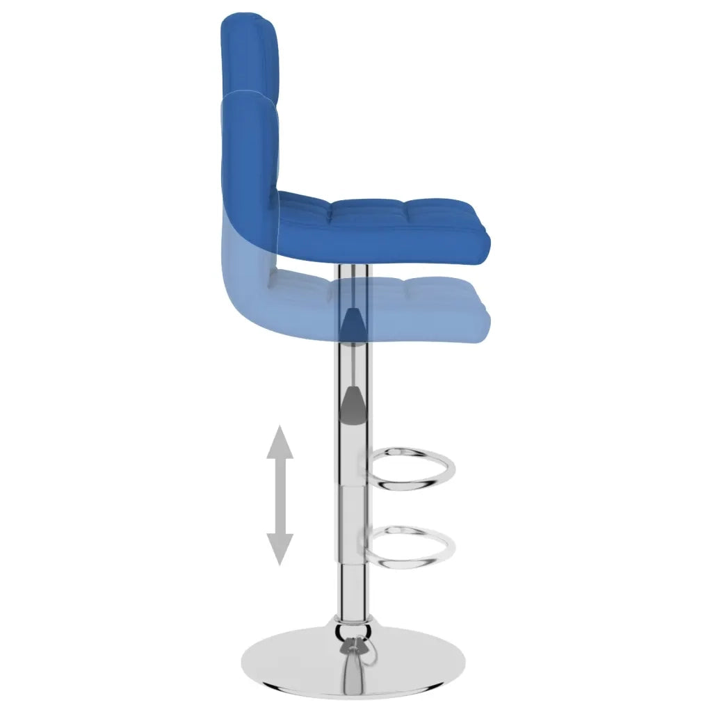 Sgabelli da Bar 2 pz Blu in Tessuto 334243