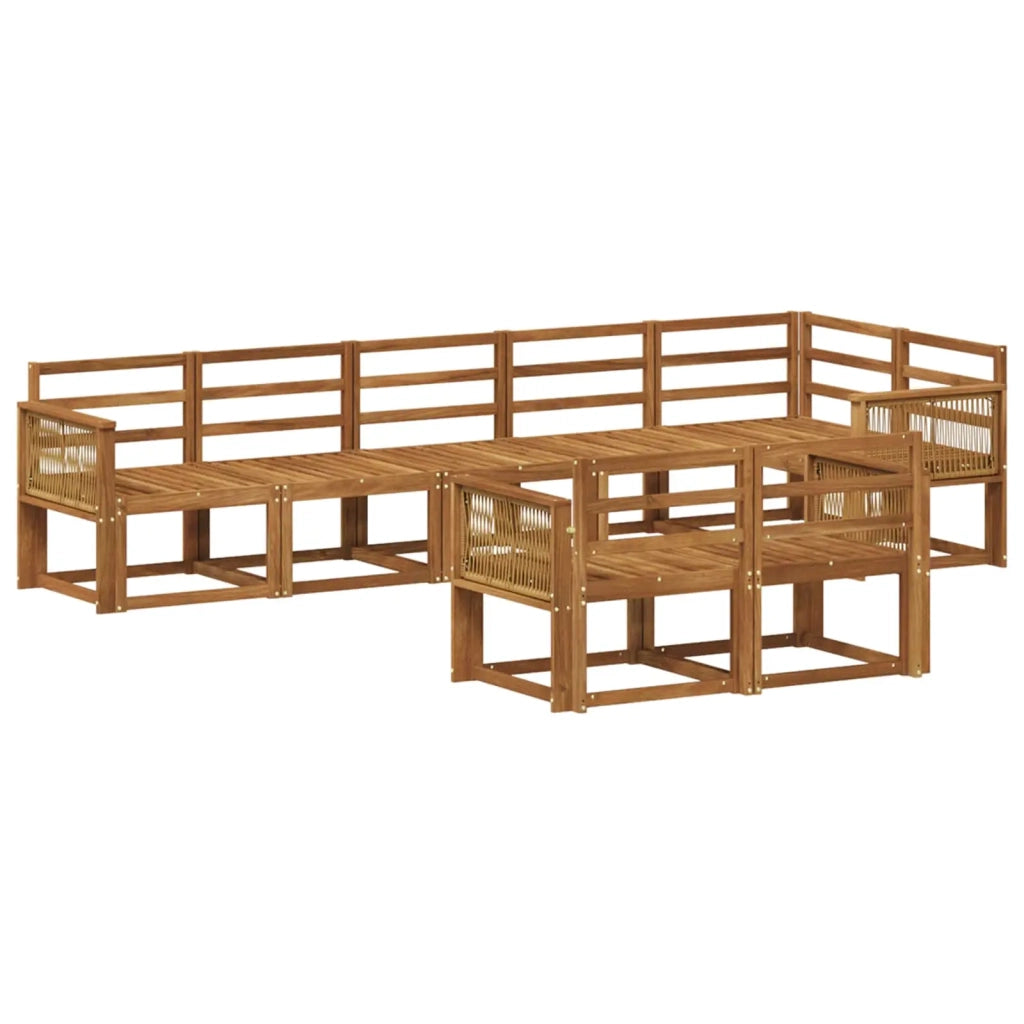 Set di divani da esterno 8 pcs Naturale