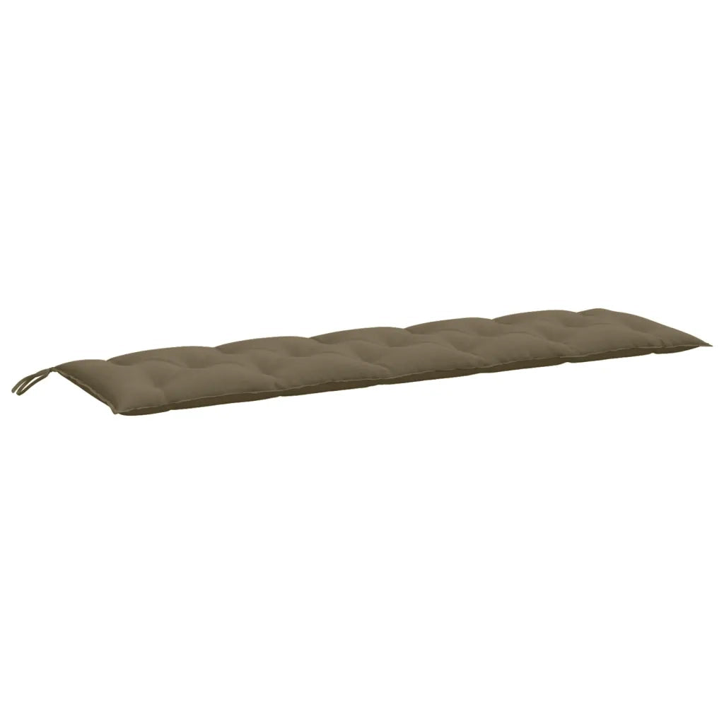 Cuscini Panca Giardino 2 pz-Set di 2 Cuscini per panchina da esterno Tortora M¨¦lange 180x50x7 cm Tessuto