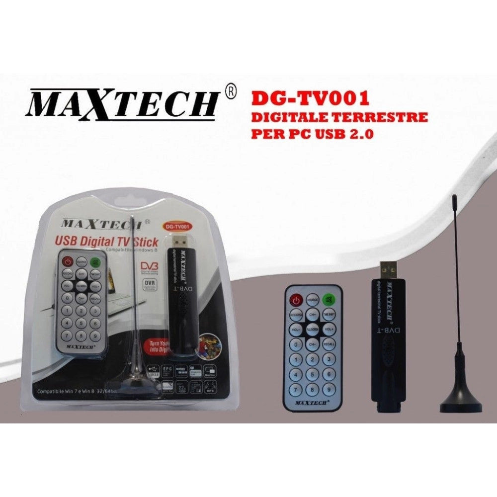 Trade Shop - Dvb Tv Usb Mini Digitale Terrestre Registratore Pc Desktop Notebook Coassiale -