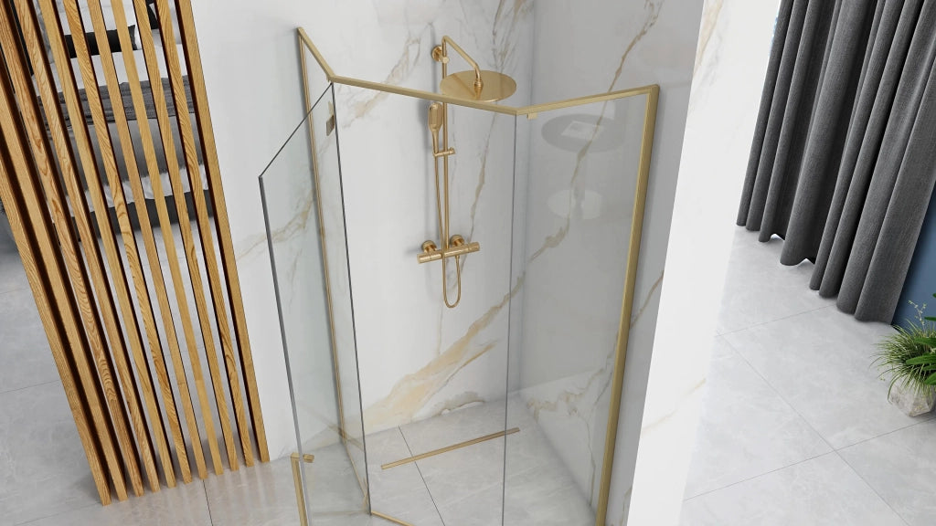 Cabina Doccia Diamond 100x100 Brush Gold