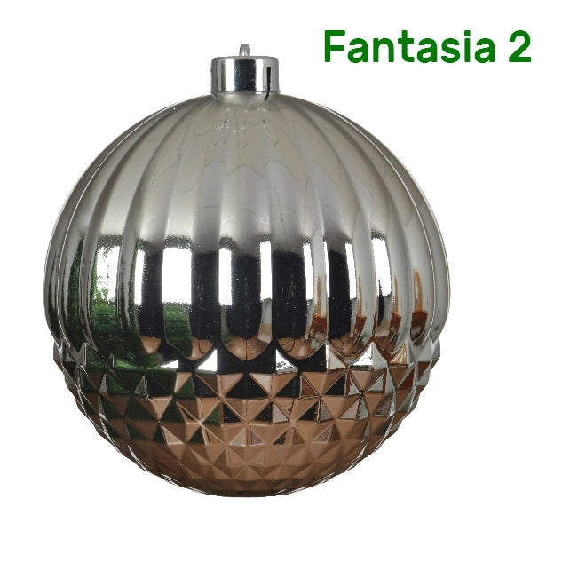 Palline di natale color argento Kaemingk 14 cm