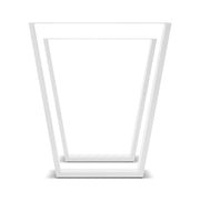 Set di 2 piedi per tavolo - forma trapezoidale - bianco