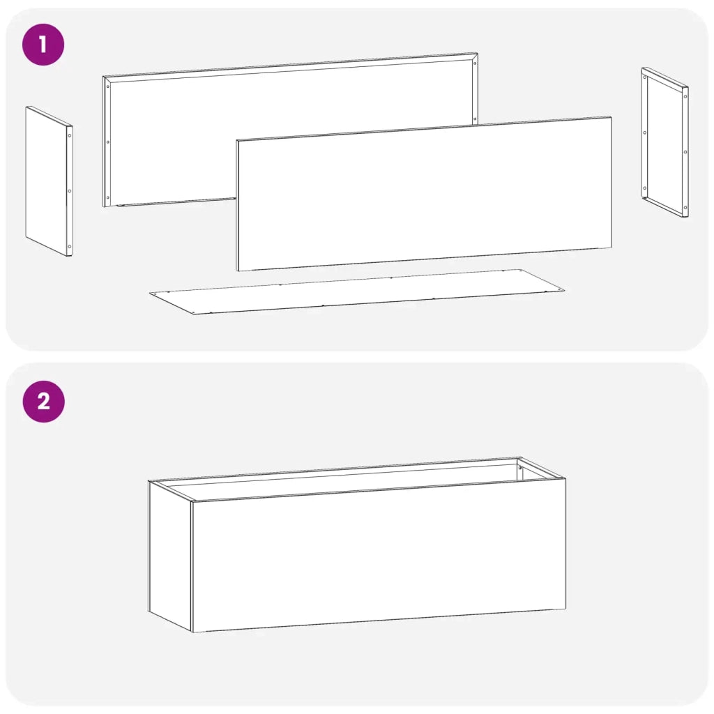Vaso da giardino Bianco 60 x 20 x 20 cm 8005150