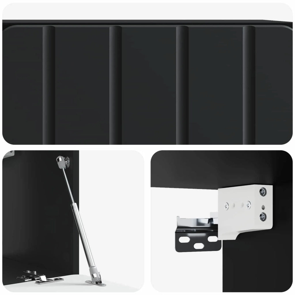 Mobile TV da Muro | Armadietto TV | Mobile Porta TV Nero 59,5 x 31 x 30 cm