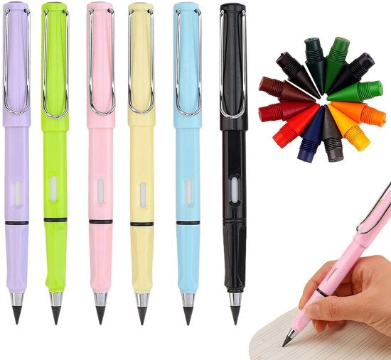 Set di matite a inchiostro 18 pezzi - Matite inchiostro ricaricabili - Punti di scrittura sostituibili - Ambientalmente compatibile - Per studenti e artisti - Matita inchiostro ricaricabile