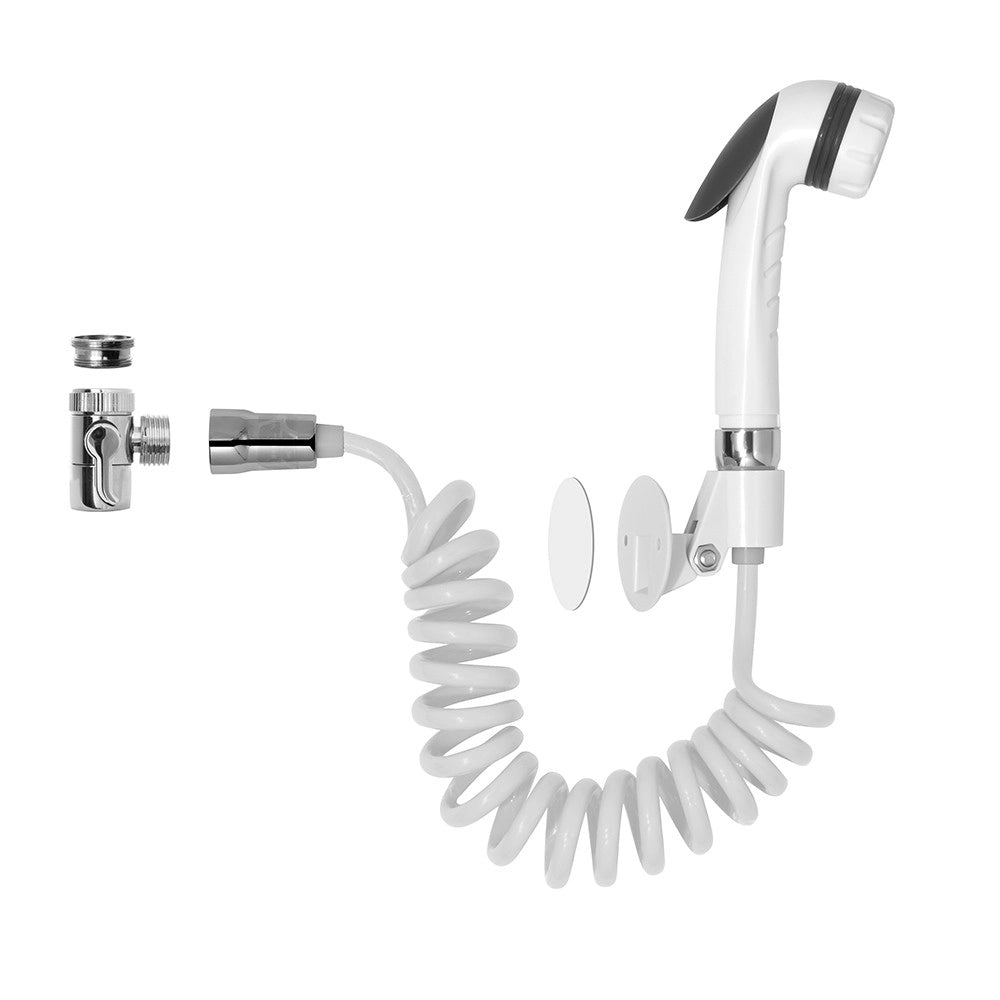 Doccetta bianca per lavabo o bidet con deviatore e aeratore - serie Sally