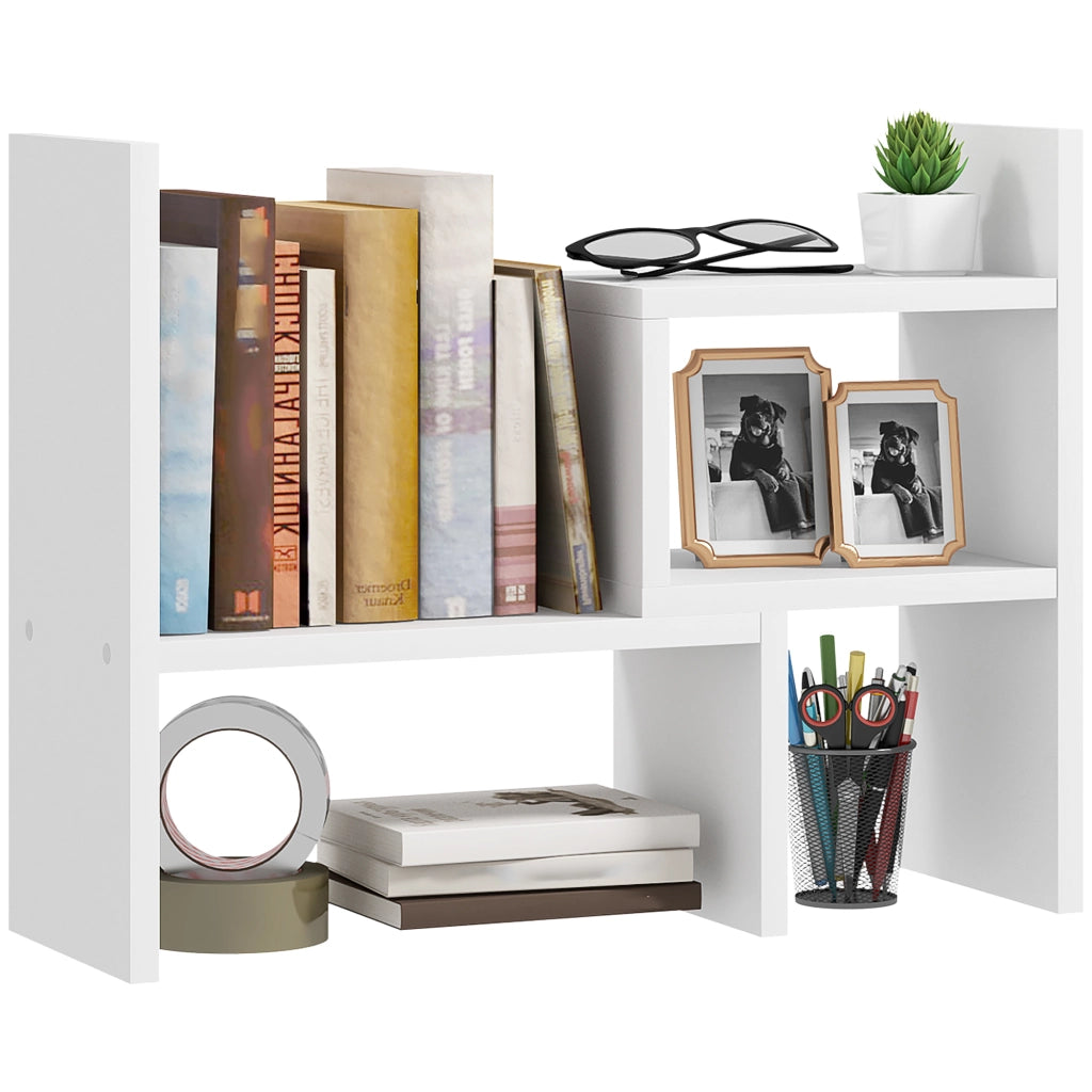 Scrivania modulare con scaffale ¨C zephmum ¨C bianco 2 pezzi MDF