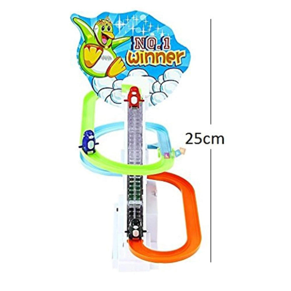 Trade Shop - Pinguini Gara Competizione Race Twinkling Funny Luci Suoni Movimento Bimbi Gioco -