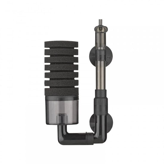 Filtro per acquario con presa forte - Filtro per acquario retrattile - Doppia spugna - Filtrazione pneumatica - Scarico acqua girevole 360° - 3 pezzi