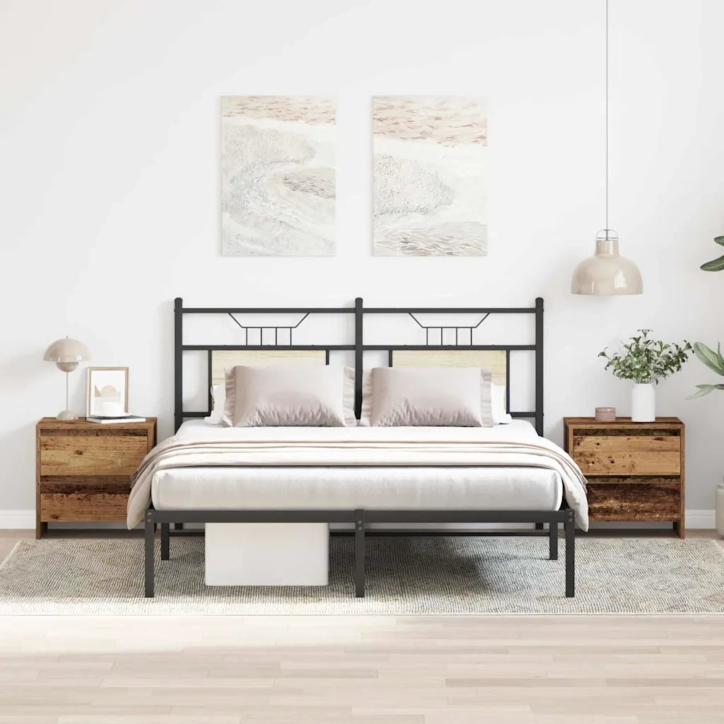 Set di 2 Comodini | Armadio da Notte | Mobiletto da notte Legno vecchio 45 x 34 x 44,5 cm