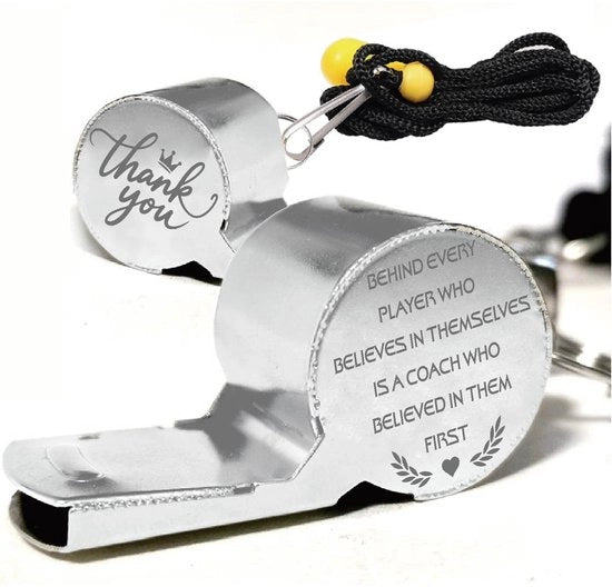 Flauto Coach con Lanyard in Acciaio Inox per Sport e Allenamento