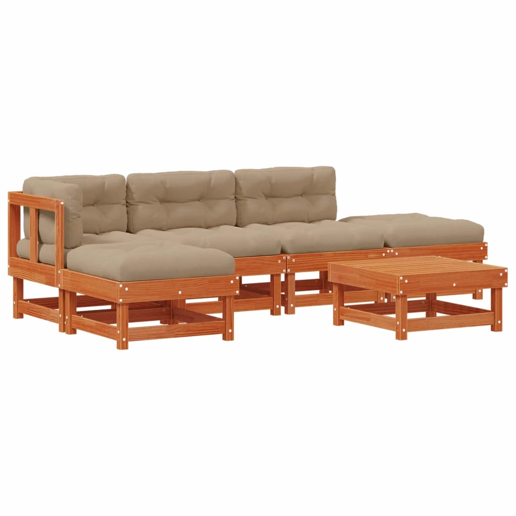 Set Lounge da Giardino 6 pcs Marrone Cerato 3418124
