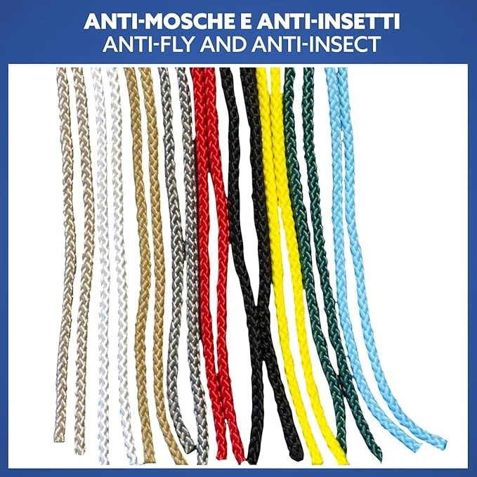 Tenda Antimosche in Cordoncino Verde | Largh. 1m x Alt. 2,60m | Protezione Insetti, Porta, Esterno, Interno