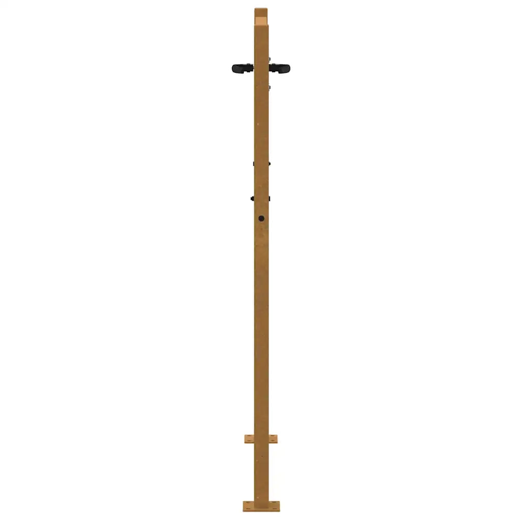 Cancello da giardino 100x150 cm in acciaio Corten con design erba 153229