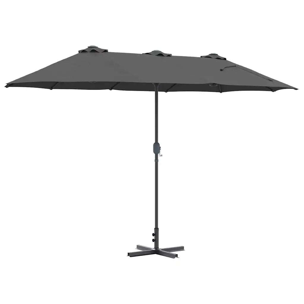 Ombrello da giardino Antracite 370 x 197 x 239 cm 42003369