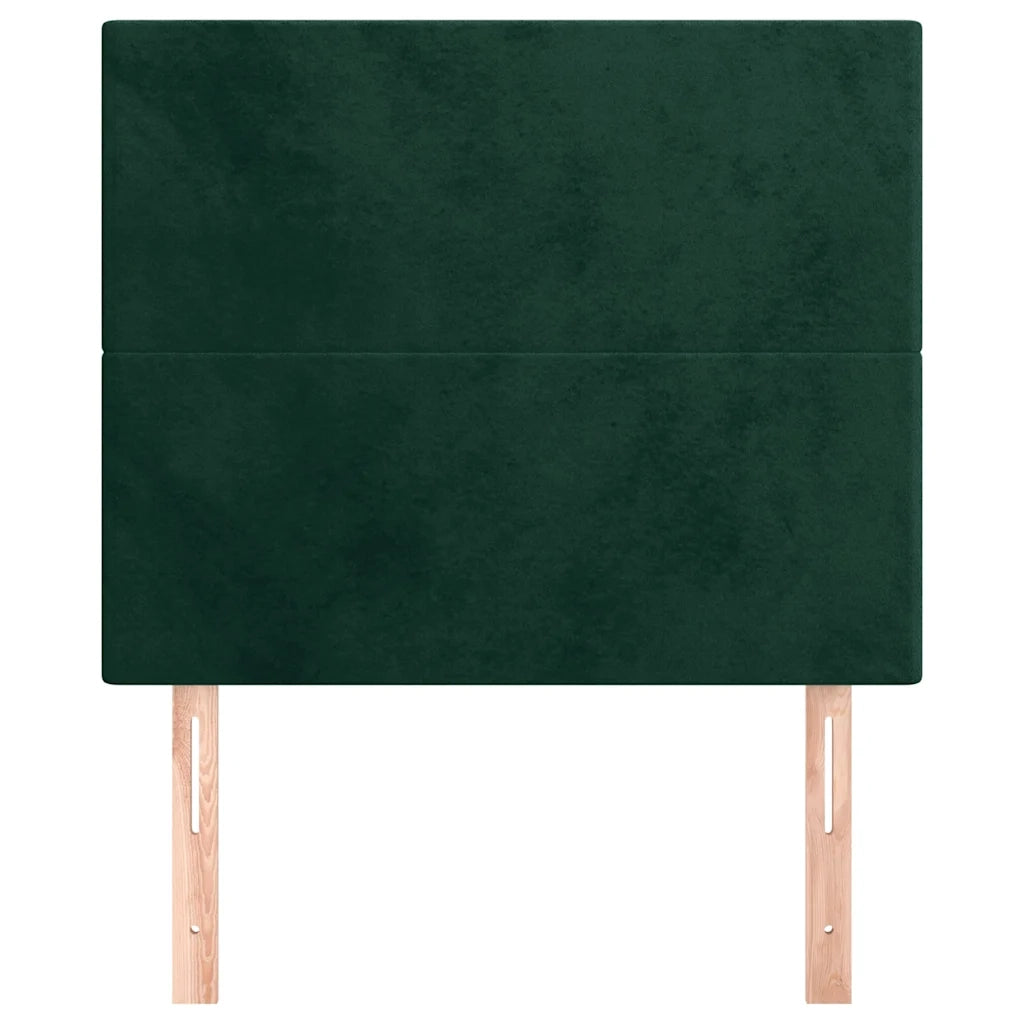 Testiera | Testata Verde Scuro 90x5x118/128 cm Velluto