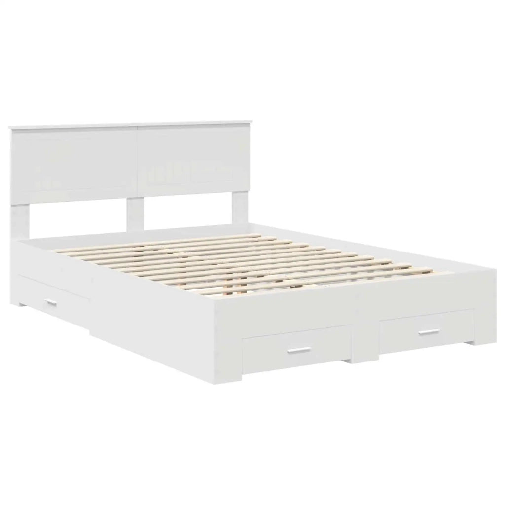 Struttura del letto Bianco 140 x 200 cm Legno multistrato 3410886