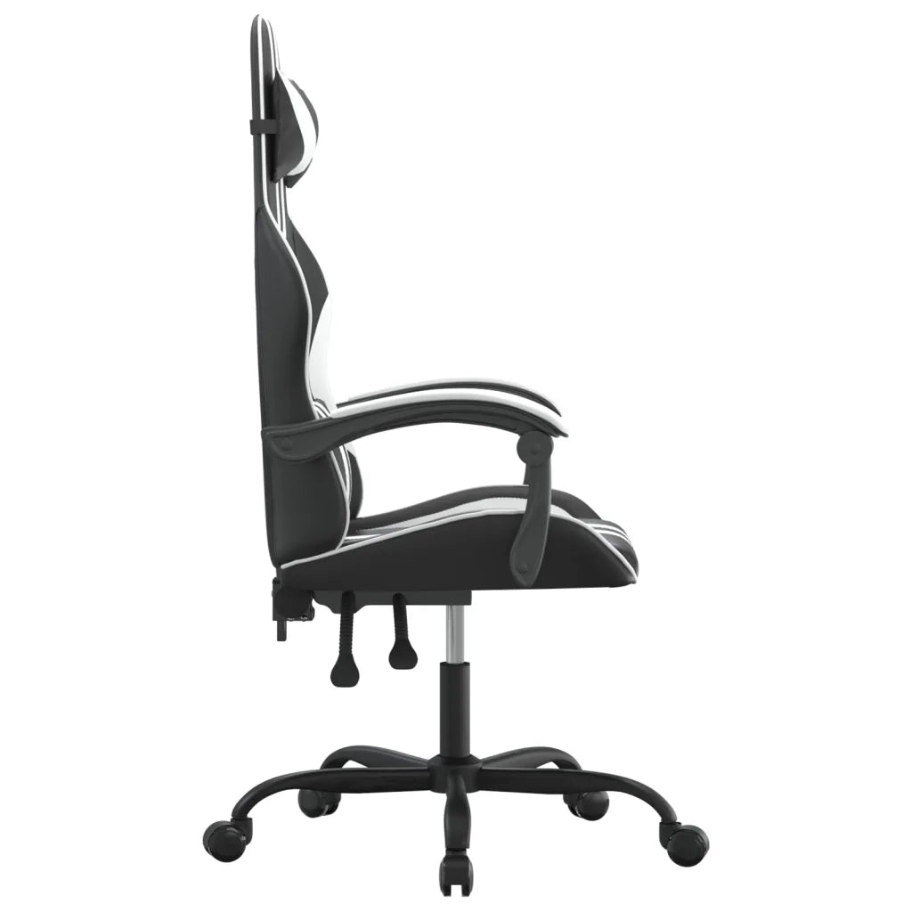 Sedia da Gaming Nero e Bianco in Similpelle 3143823