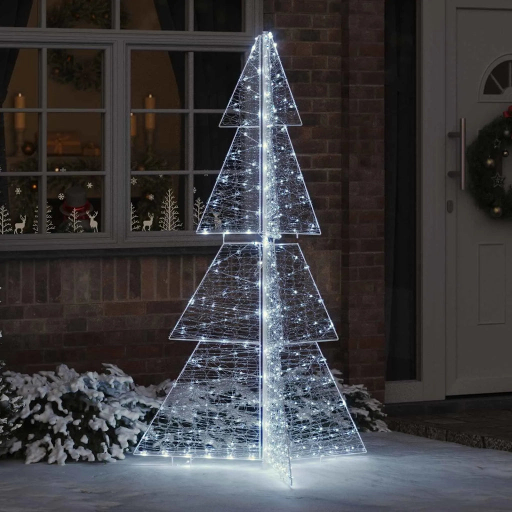 Albero di Natale | Decorazioni natalizie con 240 LED Bianco Freddo 180 cm Acrilico