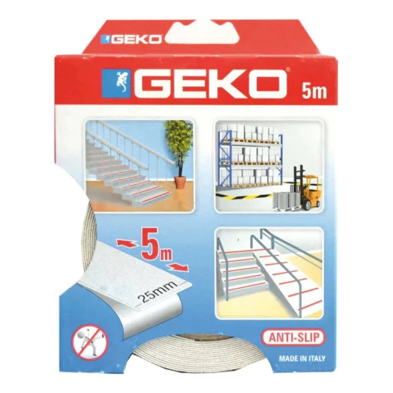Nastro adesivo antiscivolo trasparente 25 mm x 5 m