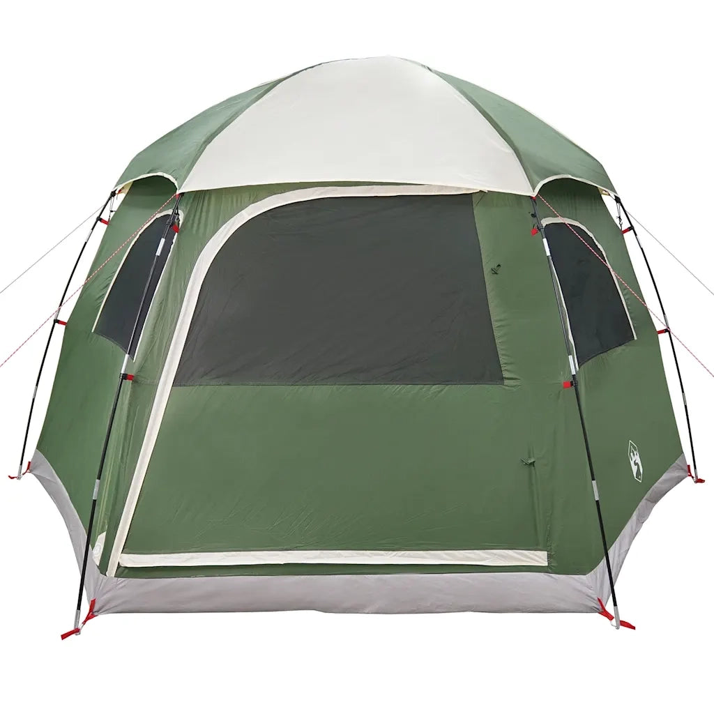 Tenda Familiare Igloo per 6 Persone Verde Impermeabile