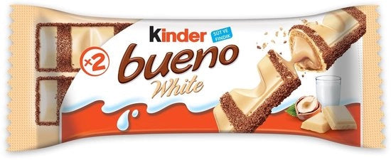 Scatola di 30 confezioni da 40 g di cioccolata bianca