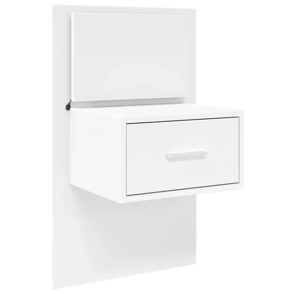 Comodino a Parete con Luci LED Bianco 848157