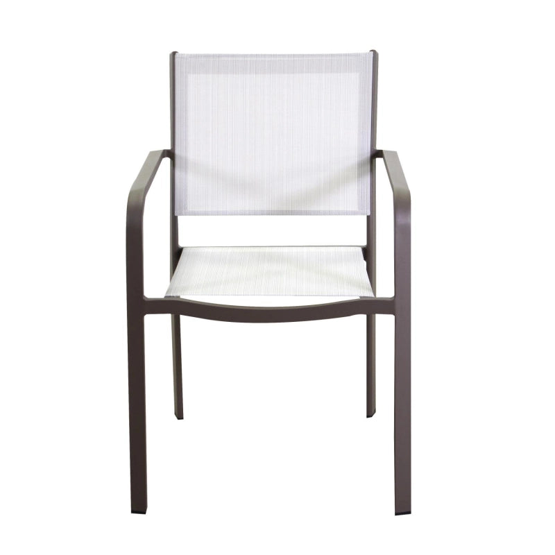 Poltrona alluminio textilene El Paso marrone cm 55x61h43/84,5