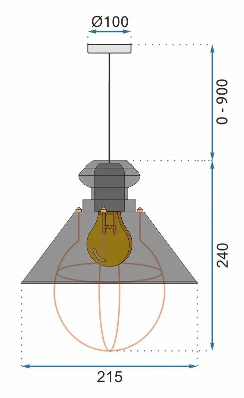 Lampada Da Soffitto Pensile Linz Bianco APP103-1CP