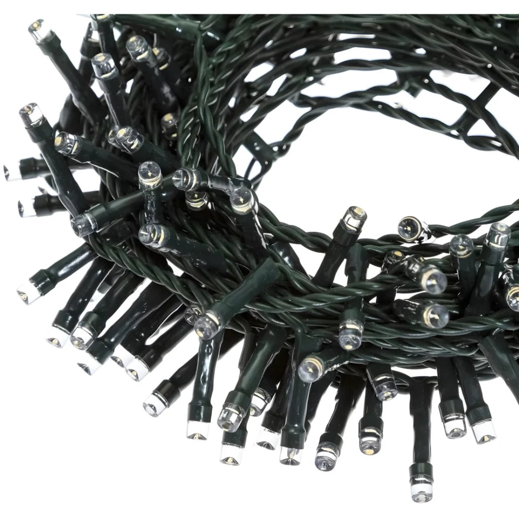 LUCI DI NATALE A LED 500LED BIANCO CALDO INTERNO ESTERNO IP44 8 GIOCHI DI LUCI CON MEMORIA