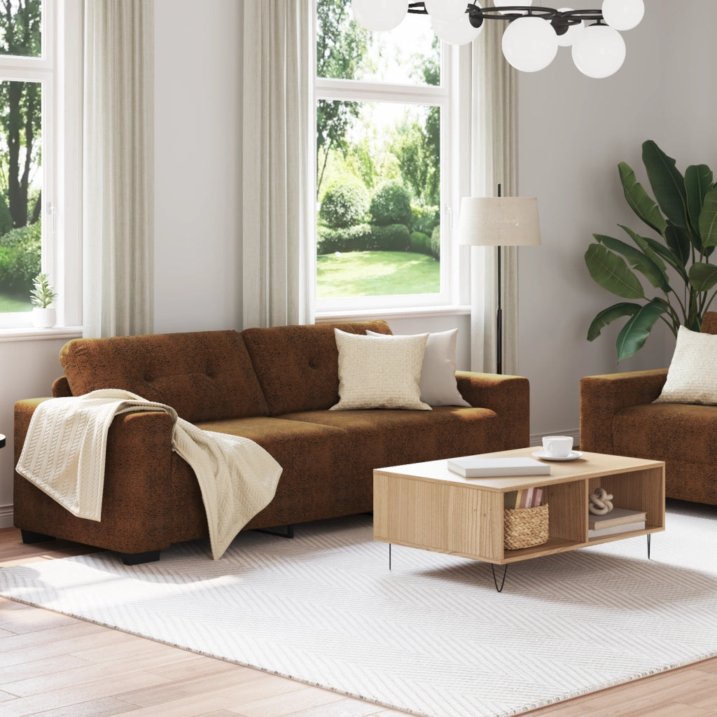 Divano 2 pcs Marrone 221 x 78 x 80 cm Pelle sintetica 3324719