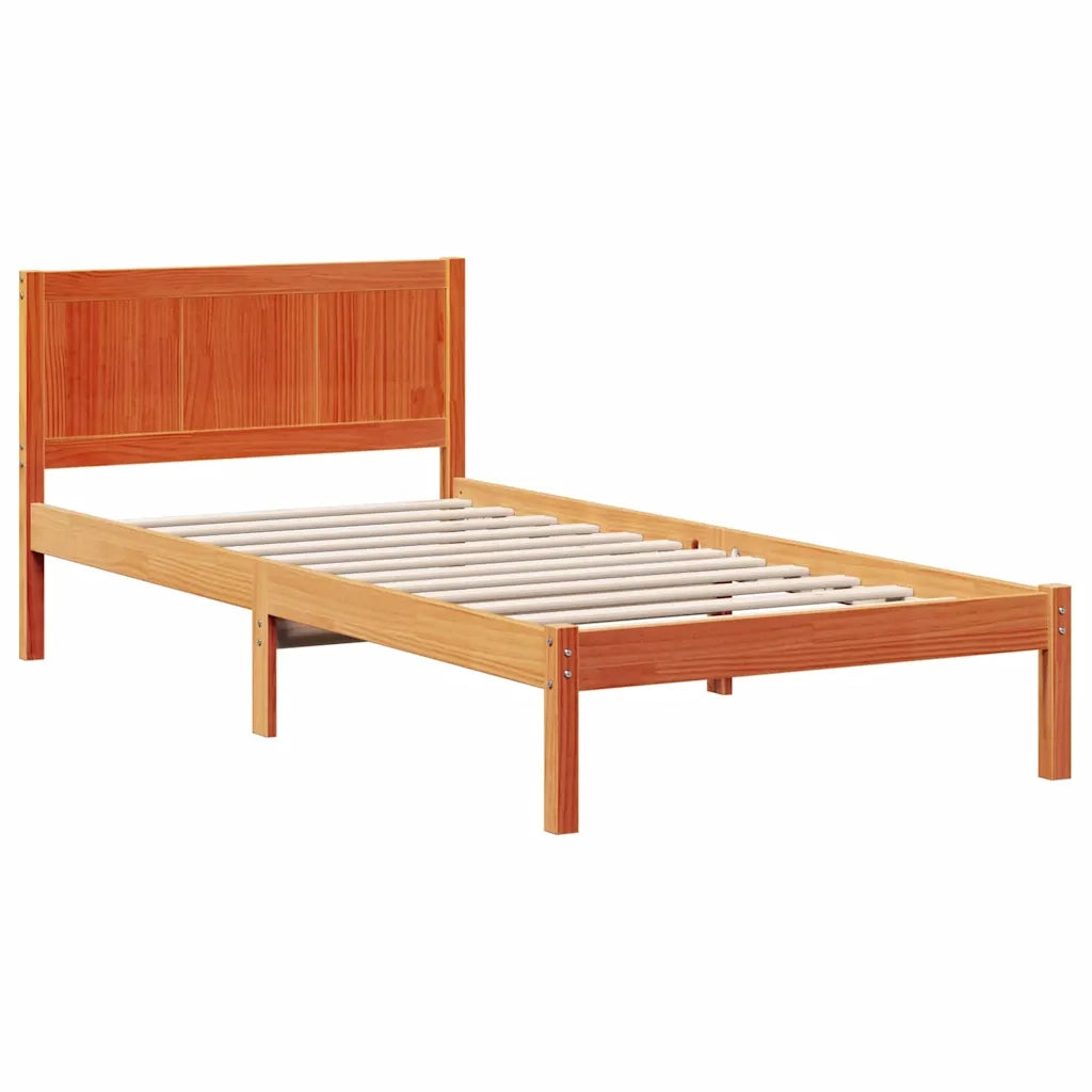 Letto singolo | Letto per adulti | Struttura del letto Marrone 100 x 200 cm Legno massello di pino