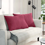 Cuscini da Divano 2 pcs Rosso Vino 70 x 50 cm Tessuto in Cords 42013761