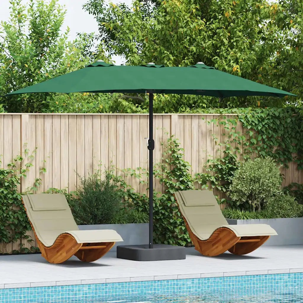 Ombrello da giardino Verde 385 x 209 x 244 cm 42003276