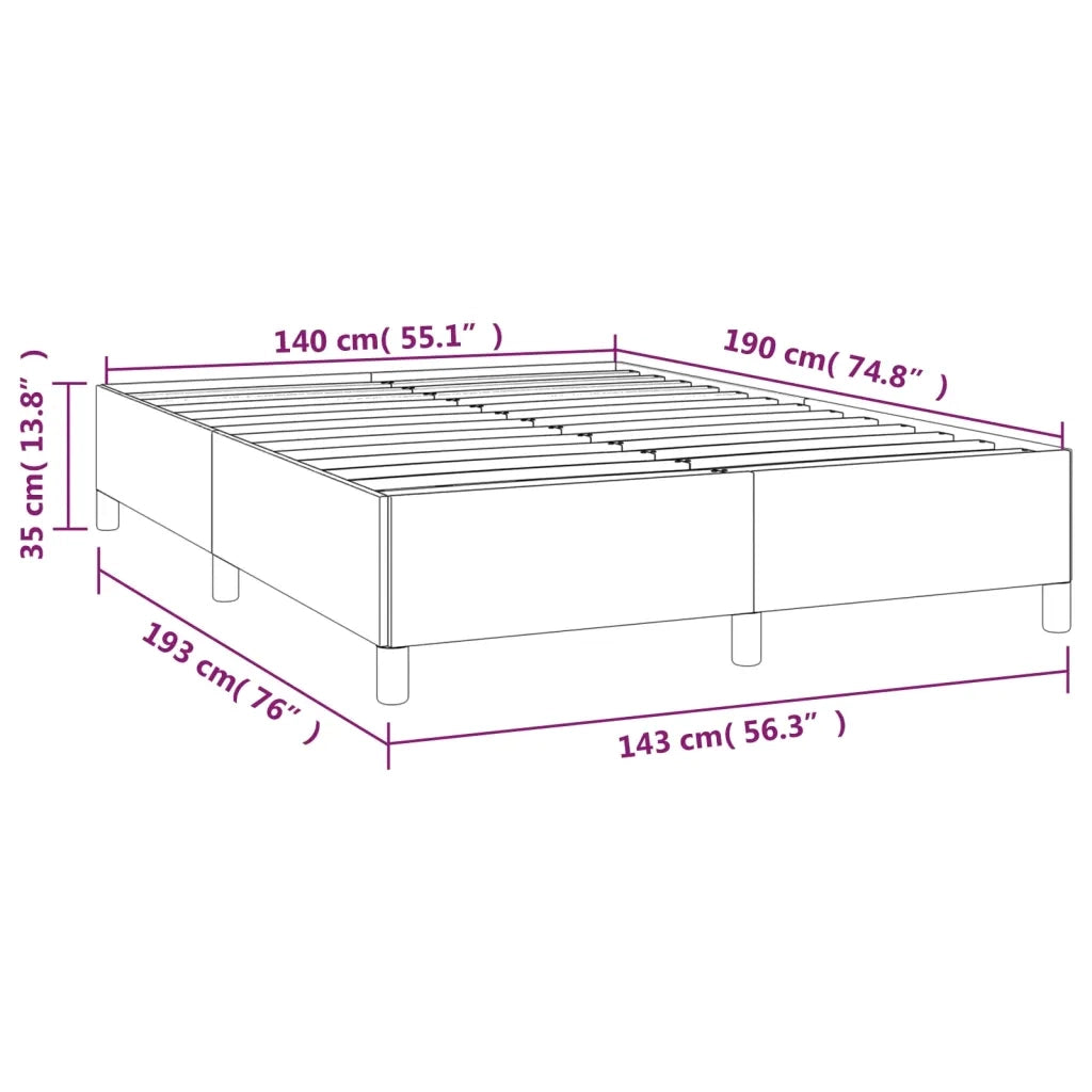 Giroletto senza Materasso Blu 140x190 cm in Tessuto 347163