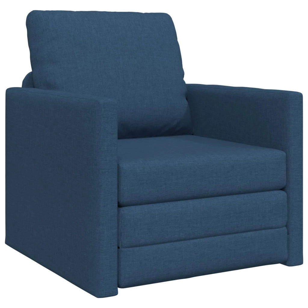 Divano letto | Sof¨¤ letto | Letto singolo Blu 74 x 77 x 81 cm Tessuto