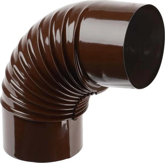 GOMITO SMALTATO 90  ° 'CLASSIC'  EE ? 150 mm - Col. marrone - SAVE