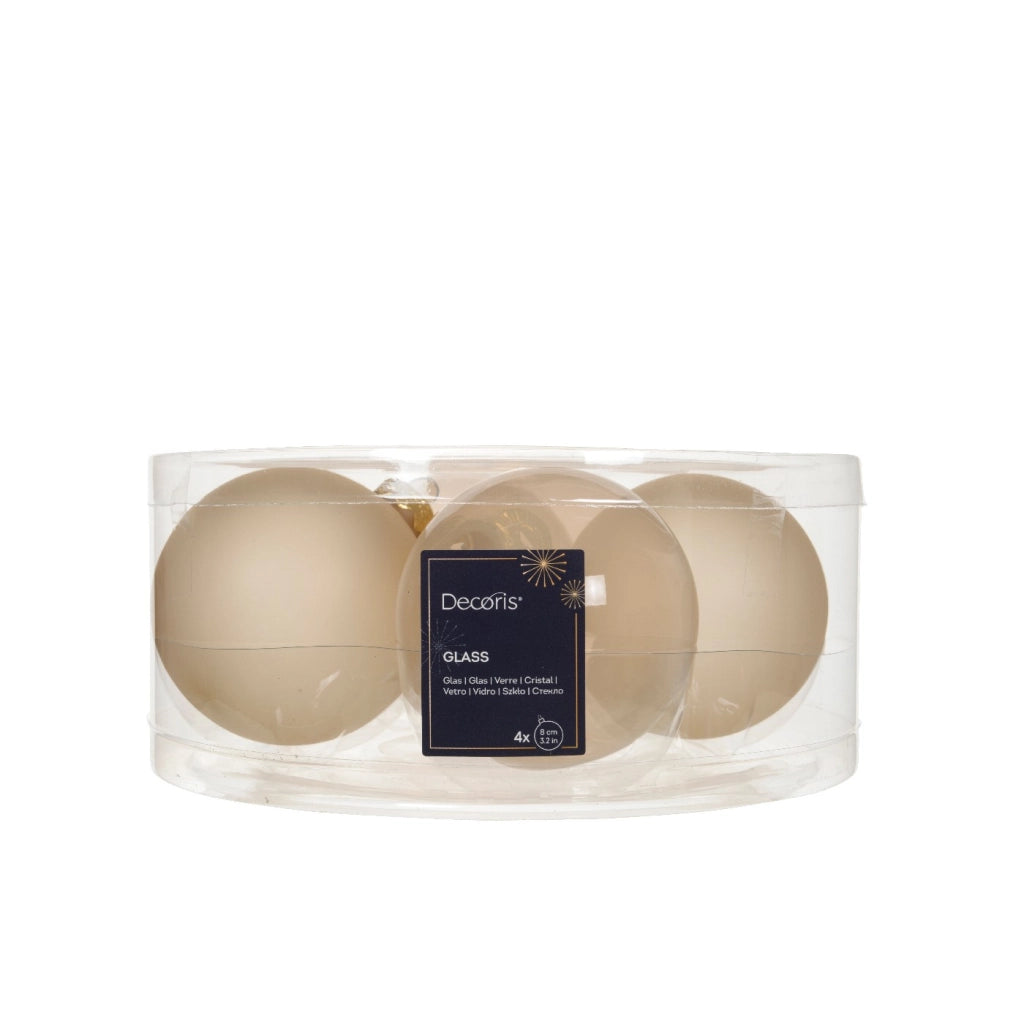 Box 4 Palline Vt perla trasparente d8cm