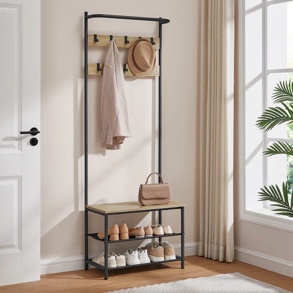 Appendiabiti Valora - Rovere Sonoma con struttura nera