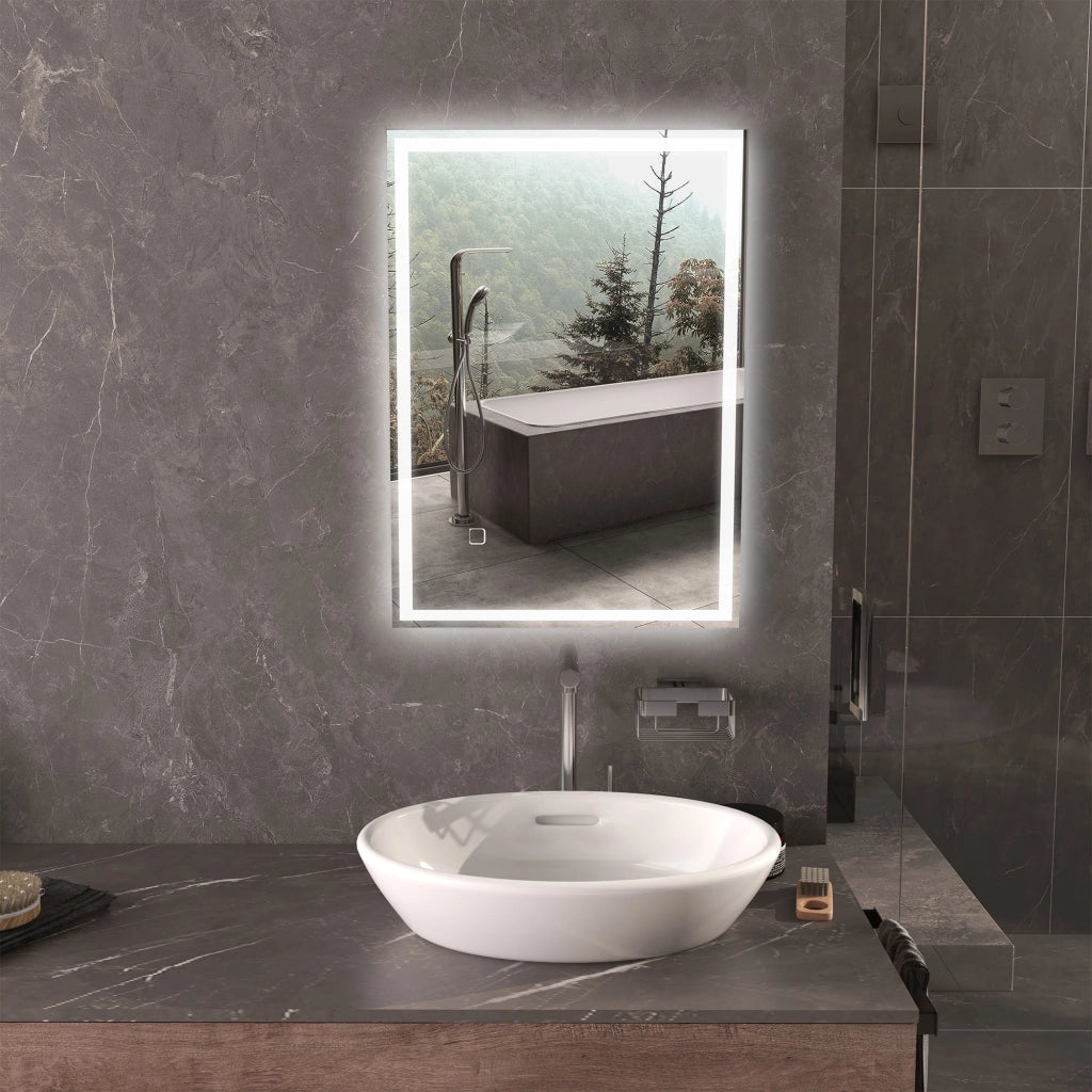 Specchio da Bagno LED ¨C Xylo ¨C Bianco con Interruttore Touch