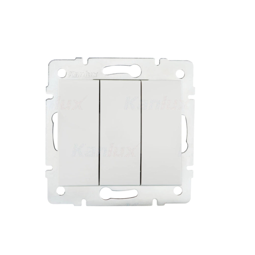 Interruttore triplo LOGI bianco Kanlux 25076
