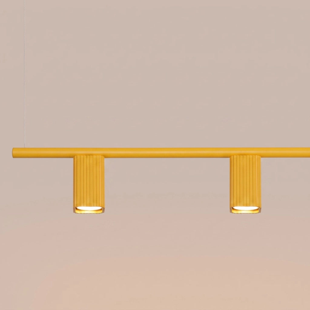 Lampadario RAYO 4 giallo