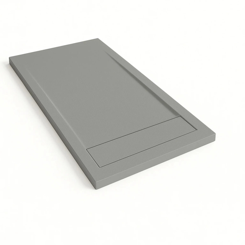 Piatto doccia Bidai con bordo 70X110 cm colore Grigio cemento RAL 7005 griglia Grigio cemento