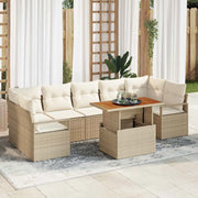 Set Divano da Giardino 8 pcs Beige Poly Rattan 3358416